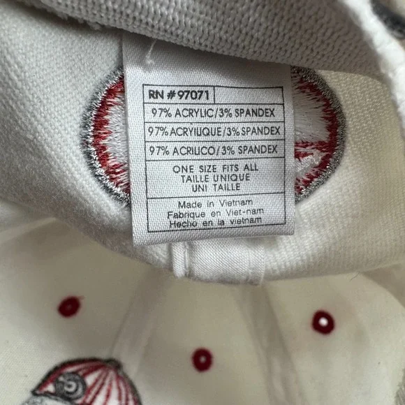 Top of the World Georgia Bulldogs Hat Mens White Red Embroidered Stretch Fit Cap - Picture 5 of 14